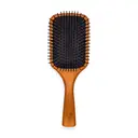 Beechwood Paddle Hair Brush Cushion Detangling Brush Anti Frizz Smoothing Scalp Massage Hair Brush for Long Thick Fine Hair Women Men Wooden Handle image 0