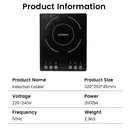 ochama 2000W Induction Hob with Touch Control, Durable Glass Panel, 10 Power Levels & 6 Functions, Electric Stove for Home Cooking, Induction Cooktop image 8