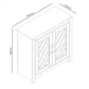 Galano Millicent 12 Pairs Shoe Cabinet - 2 Door Modern Storage Cabinet - Standing Organiser for Home - Office - 34D x 78.6W x 76.8H centimetres - Dusty Grey Oak image 7