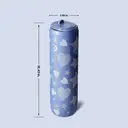 Bottle Bottle Stainless Steel Water Bottle 700ml with Straw and Lid Sports Insulated Metal Water Bottles with Handle (Denim Beats) image 1