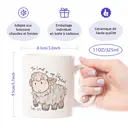 Alphynix 1 Mug Le Seigneur est mon Berger, 33cl tasse à café chrétienne inspirante avec mouton mignon et Psaume 23:1, cadeau réconfortant pour croyants,Le cadeau de la saint-valentin, cadeau d’anniversaire image 7