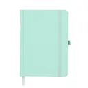Jubiluu Carnet de poche A6 à couverture rigide en cuir PU premium, pages lignées - 80 feuilles (papier offset 100 g/m²), marque-page, bande élastique et porte-stylo - planificateur non daté pour noter des idées, esquisser des concepts, établir des listes ou tenir un journal personnel - vert sauge image 0
