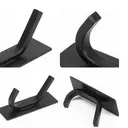 JORDAN&JUDY No-Drill Strong Adhesive Hooks, 4-Pack, Stainless Steel, Damage-Free, Over-Door Storage, Black image 3