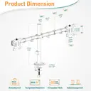 Monitor Mount 2 Monitors for 13-32 Inch LED/LCD Screen from VESA 75/100, Dual Monitor Mount Tilting 160° Swivel 180° Height Adjustable Monitor Arm Desk 8 kg per Arm image 1