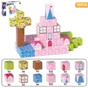 XINQIYUAN Qiyuan Jouet Éducatif Set de Blocs de Construction Château Rose Monde Magnétique 2.5cm 78pièces [Mélange aléatoire – Couleurs issues uniquement de la photo principale] image 1