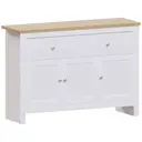 Vida Designs Sideboard Arlington 3 Doors 2 Drawers White/Oak Effect image 1