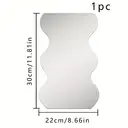 1pc PVC mirror sticker irregular wave acrylic room decoration aesthetic mirror image 4