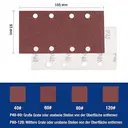WORKPRO Sanding Sheet Set 100 Pieces Sandpaper Velcro Grit 40/60/80/120, 8 Holes, Accessories for Multi Sander, Orbital Sander, for Wood, Metal and Paint image 2