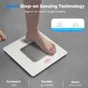 Arboleaf CS20H Digital Body Fat Scale, Precise Weight Measurement, Clear Digital Display (lb), High-Precision Sensor, Durable Tempered Glass Surface, Ideal for Home and Bathroom Use, White image 4