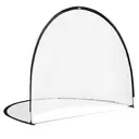 HOMCOM Cage de Football système Pop Up avec sac de transport et piquets de fixation dim. 247L x 203l x 201,5H cm noir et blanc image 0