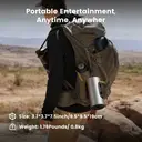 XBJ 1080P Smart Ultra-Light Mini Portable Outdoor Projector | 4K Decoding Supported, Powerbank-Operated (Grid-Power-Free), Hassle-Free Outdoor Use with No Power Limitations, 8000 Lumens, 8W Dolby Digital Audio image 3