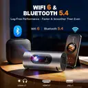 XBJ 1080P Smart Ultra-Light Mini Portable Outdoor Projector | 4K Decoding Supported, Powerbank-Operated (Grid-Power-Free), Hassle-Free Outdoor Use with No Power Limitations, 8000 Lumens, 8W Dolby Digital Audio image 2