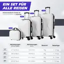 20/24/28 Inch Luggage Set Lightweight Rolling Suitcase with Vanity Case White image 9