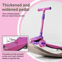 Neuleb YFQ Kids Kick Scooter, LED Lighted Wheels and 4 Adjustable Height Handlebars, Lean-to-Steer & Widen Anti-Slip Deck, 3 Wheel Scooter for Boys & Girls Ages 3-10 and up to 30 Kg image 8