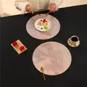 6pcs，Gold，Wanxianghua PVC placemat，Washable And Wipeable Kitchen Dining Placemat, Multicolor Table Decoration Mat For Festivals And Weddings image 4