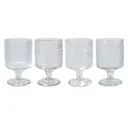 Elegant Glass Goblet Set Crystal Clear Stemware Wine Champagne Glasses 4 Piece image 0