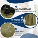 BAMBOO COOL Men's Underwear Breathable Boxer Briefs with Fly Moisture-Wicking Lightweight Underwear M (7 Pack) image 2