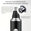 Sparoma Tondeuse Nez & Visage 3-en-1 Homme – Tondeuse Nez et Oreilles avec Tondeuse Sourcils & Précision, Moteur 7800 RPM, Autonomie 120 min, IPX7 Étanche, Lames Inox, Affichage LED, Recharge USB-C – TC-016, Noir image 7