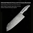 SHIBAZIZUO Couteau de cuisine polyvalent en acier inoxydable à manche unique image 1