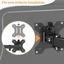 Monitor Mount 2 Monitors for 13-32 Inch LED/LCD Screen from VESA 75/100, Dual Monitor Mount Tilting 160° Swivel 180° Height Adjustable Monitor Arm Desk 8 kg per Arm image 5