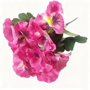 Yuejia 4Pcs 11in/28cmArtificial Pansies Flowers Outdoor Faux Flowers Plastic Plants Artificial Silk Flowers for Front Porch Garden Window Box Hanging Planter Decoration(rose red) image 10