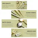 FangYuan Ensemble de 16 couverts en inox compatibles lave-vaisselle - Or image 4