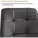 CLIPOP Single Dining Chair Velvet Padded Seat 360°Swivel Armchair with Backrest and Metal Legs,Rotatable Desk Chair for Home Office/Living Room/Bedroom 0199-s velvet deep grey 54*59*83 cm image 5