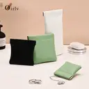 Oirlv Lot de 2 Pochettes de Voyage en Cuir PU pour Bijoux – Sacs Cadeaux Noël/Mariage, Idéal pour Bracelets, Colliers, Boucles d’Oreilles, Bagues, Savons ou Maquillage image 1