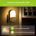 Vivreal Lumière Nocturne avec 5 Niveaux de Luminosité, 3 Modes (AUTO/ARRÊT/MARCHE), Veilleuse pour Enfants pour Chambre, Escaliers, Couloir, Blanc Chaud image 3