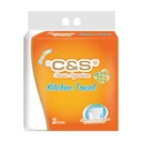 C&S Papier essuie-tout absorbant graisse et eau, 2 épaisseurs - Lot de 2 x 70 feuilles image 0