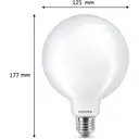 Philips Light Bulb LED Globe Frosted Screw E27 Warm White 100W Non-Dimmable image 2