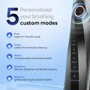 Smart Electric Toothbrush, 6 brush heads, 5 brushing modes, 75-day ultra-long battery life, smart timer, essential for oral hygiene, Black image 3