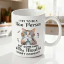 Alphynix 1 Mug blanc 33cl avec citation drôle "Ma bouche ne coopère pas" et design mignon de chat tigré, cadeau de Noël ou Thanksgiving humoristique & relatable,Le cadeau de la saint-valentin, cadeau d’anniversaire image 1