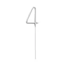 Unique Party Number 4 Sparkler Candle, Silver image 0