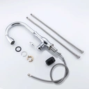Homary Tracier Gooseneck Single Lever Handle Kitchen Tap with Pull Out Spray Chrome image 5