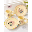 Cute cartoon puppy birthday ceramic plate and mug set, suitable for gifting Candle Cake Dog Series Dinner Plate and Mug Set image 3