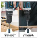 Drillpro 25+3 Perceuse à chocs, visseuse, perceuse-visseuse sans fil, 2 vitesses, batterie lithium-ion, outils électroportatifs image 2