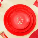 BJ Ensemble de 3 Plateaux à Bonbons Festifs  Thème Paix et Bonheur (Grand + Moyen + Petit) image 1