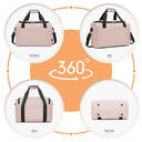 kono 40x20x25 Under The Seat Holdall Cabin Hand Luggage Carry-On Travel Bag 20L (Pink) image 1