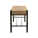 Interiors by Premier Bench Bandar Beech Wood & Hemp Rope Black/Natural image 1