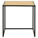 Interiors by Premier Side Table Depok Square Black/Rattan image 0