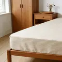 Yard Fitted Sheet Hebden Stripe 100% Cotton Natural Single image 3