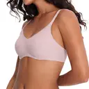 ubras Mesh Trimmed Wave Neck Support Bra -, Couple Gift Perfect Gift for woman, Mesh Decor Lingerie - Dusty Pink-M, Suitable for Any Season image 1