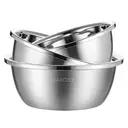 Maxcook Set of 3pcs Stainless Steel Mixing Bowl 20cm/22cm/24cm MCWS-3 image 0
