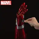 1pc Marvel Iron Man Infinity Gauntlet Piggy Bank Officially Licensed Coin Bank Figurine Money Box Savings Jar Cute Cartoon 3D PVC Stereo Collectible Desktop Organizer Home Decor Waterproof Shatterproof Decorative Gift image 3