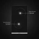 【Vakantiegeld Coupon Deal】Wiggo WH-E312G(B) Built-in Gas Hob image 3