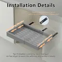 VIVREAL Extendable Storage Rack – 2 Gray Small Drill-free Pull-out Basket， Stainless Steel， Adjustable 12.6–20.5 in， Easy Installation， S32G*2, New Year Sale , Top gift picks image 8