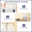 AIYAPLAY Kids Slide, 5 in 1 Toddler Slide Set with Basketball Hoop, Outdoor & Indoor Frog Theme Playset with Climbing Frame, Telescope, Storage Box for Toddlers Ages 1-3, Orange image 4