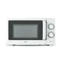 Tower T24042WHT Manual Microwave with Sleek Mirror Door, 800W, 20L, White & Chrome image 0
