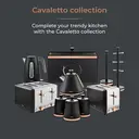 Tower Cavaletto Manual Microwave - Black & Rose Gold, 20L, 800W, with 5 Power Levels & 35 Minute Timer, T24038RG image 8